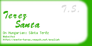 terez santa business card